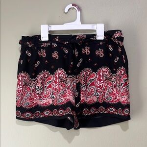 ☀️LOFT High Waist Black and Red Shorts